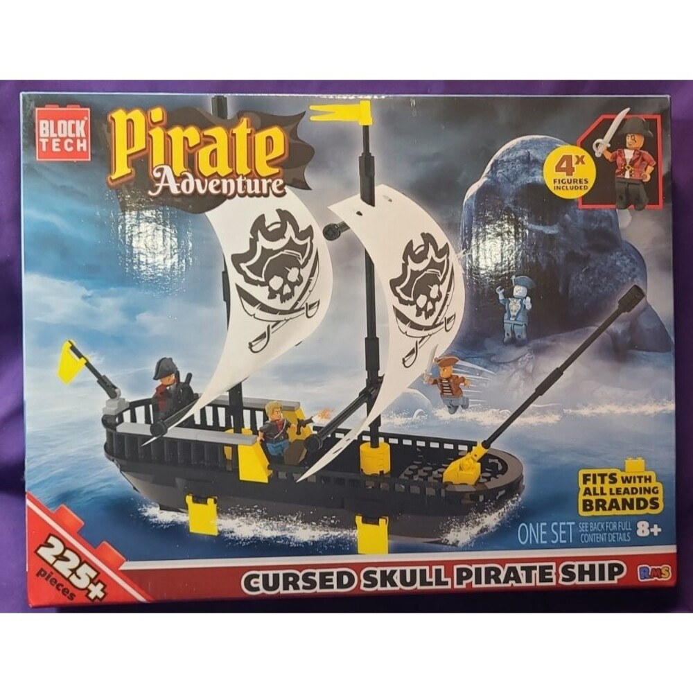 Block Tech Pirate Adventure Cursed Skull Pirate Ship 225 Pieces NEW